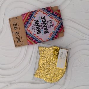 GIFT Bundle of Drink Koozie and Coasters